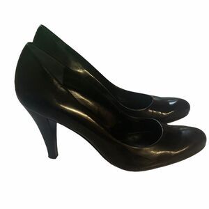 ENZO ANGIOLINI BLACK patent leather stacke…